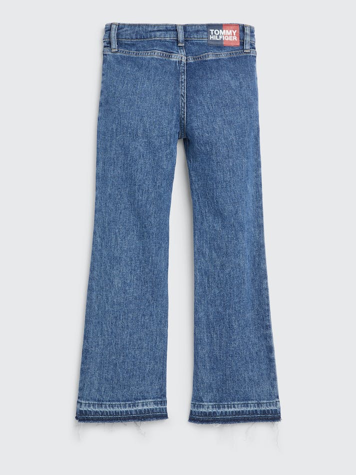 Tommy Hilfiger Girls 3-7 Raw Hem Flared Kids' Jeans Hempclean | VMKBLotuAOOT