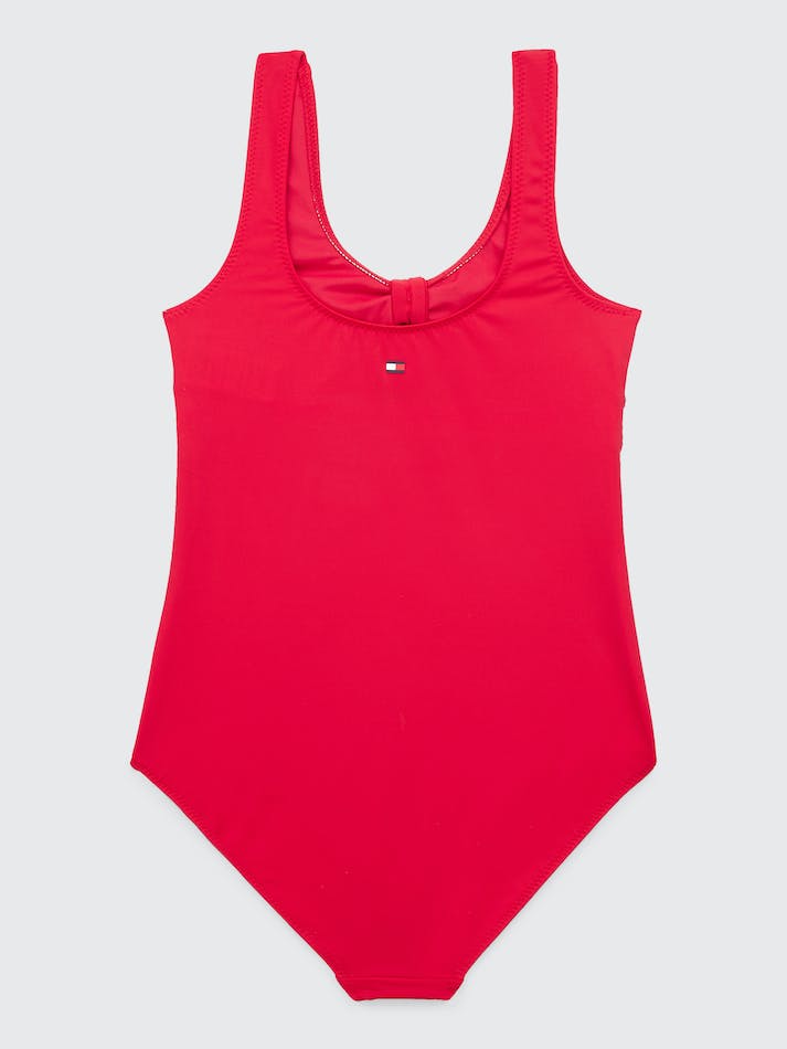 Tommy Hilfiger Girls 8-16 Bow One-Piece Kids' Swimwear Red | rdMc160XkJNo