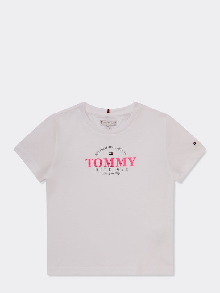 Tommy Hilfiger Girls 8-16 Nyc Logo Kids\' T Shirts White | IHsAiKmBmoLZ