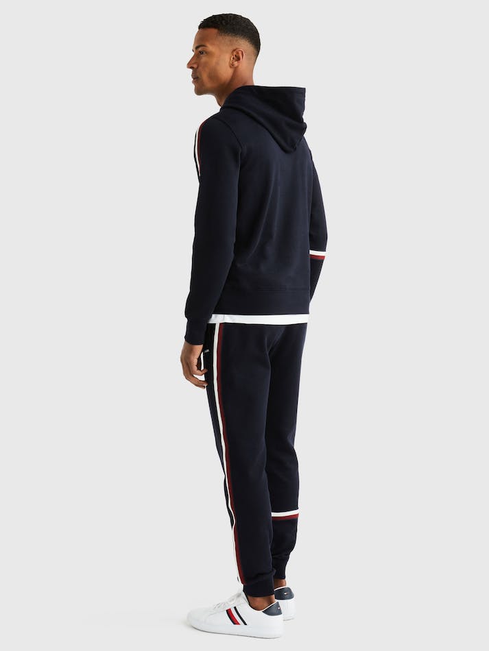 Tommy Hilfiger Global Stripe Men's Hoodie Blue | 1mXCvVguivHq