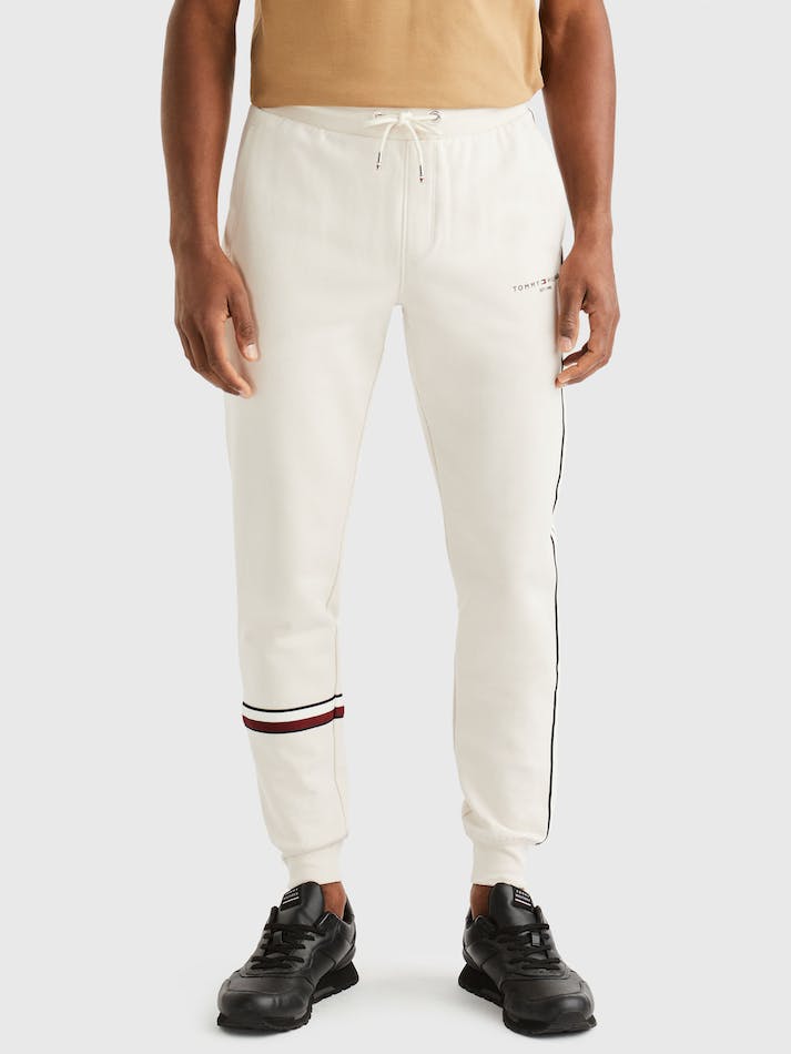 Tommy Hilfiger Global Stripe Men\'s Sweatpants White | zCBtsb7wi9jP