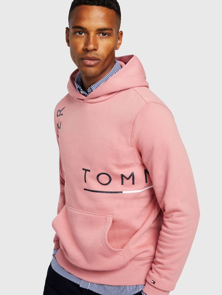 Tommy Hilfiger Graphic Men's Hoodie Pink | lGnIIiWvdWJi