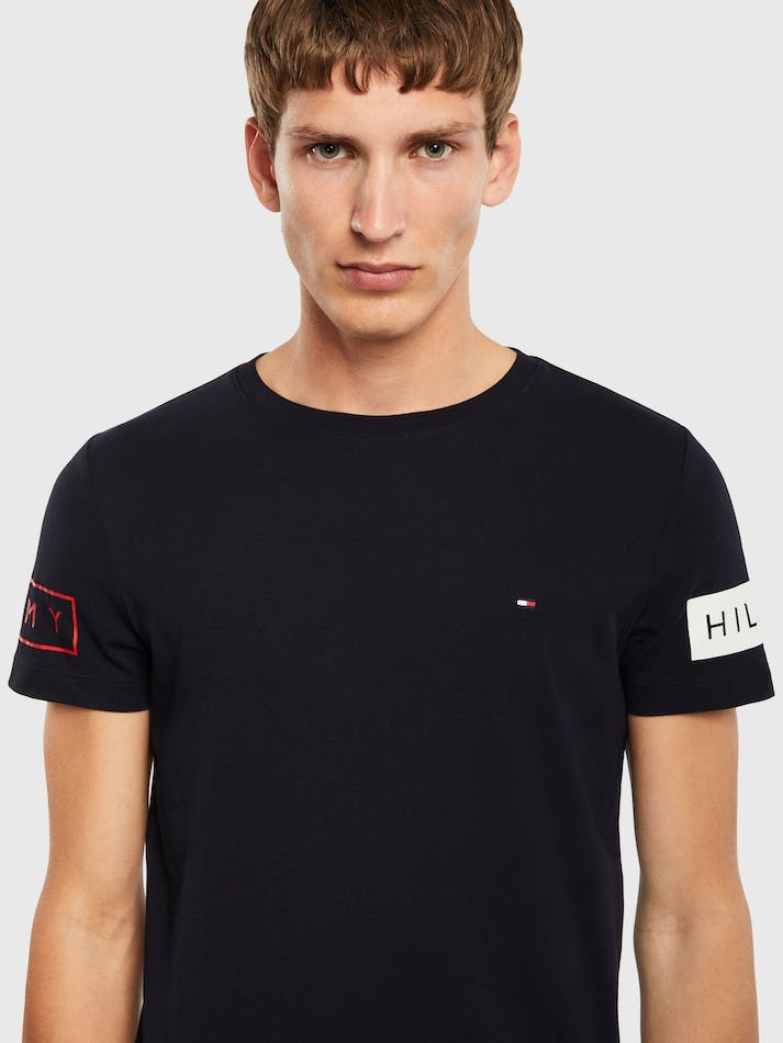 Tommy Hilfiger Graphic Men's T Shirts Blue | wAWysUo1RkWg