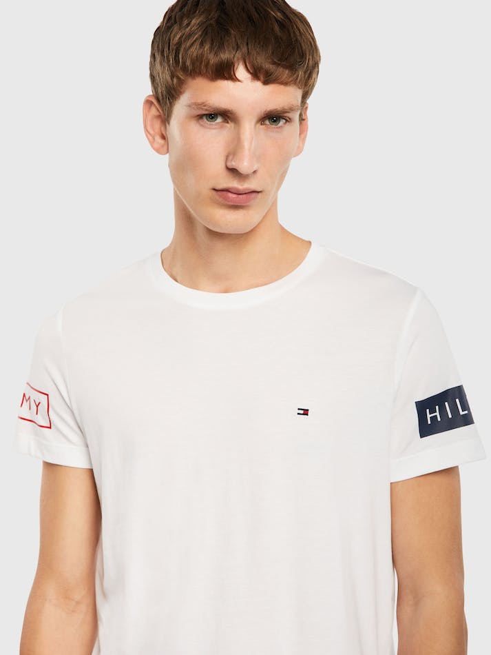 Tommy Hilfiger Graphic Men's T Shirts White | wWhqFVaPGf2x