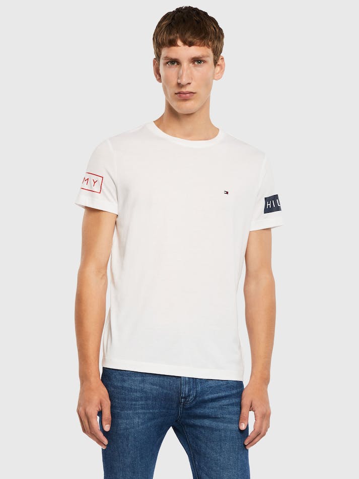 Tommy Hilfiger Graphic Men\'s T Shirts White | wWhqFVaPGf2x