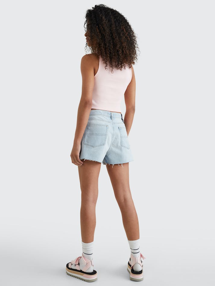 Tommy Jeans HOTPANTS Women's Shorts Blue Light | Li5ph3GtSMqs