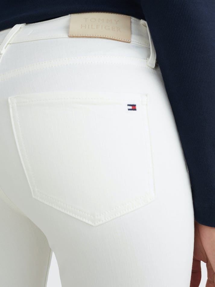 Tommy Hilfiger Harlem High Rise Super Skinny TH Flex White Women's Jeans White | NekB3fT0q2XM