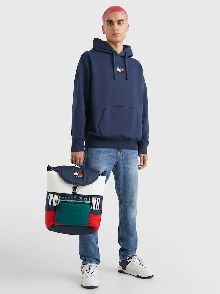 Tommy Hilfiger Heritage Logo Embroidered Flap Men's Bags Archive Colorblock | qwuDWDNYNgX7