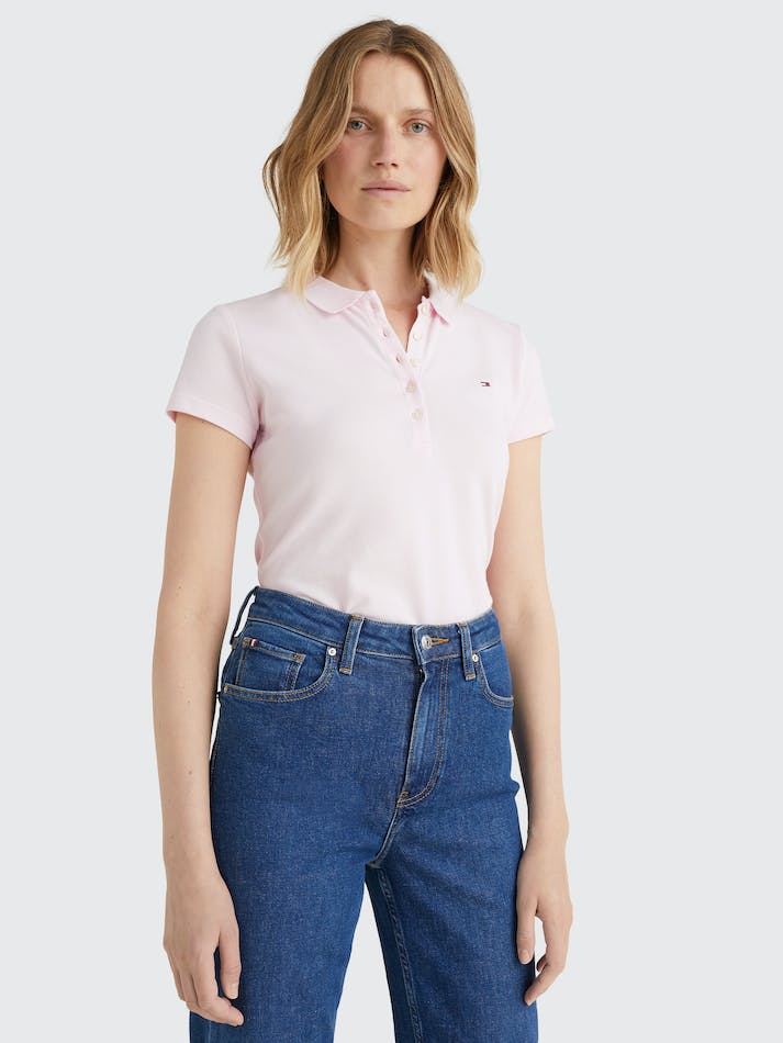 Tommy Hilfiger Heritage Slim Fit Polo Women\'s Polo Shirts Pink | J99NMjX5SSkY