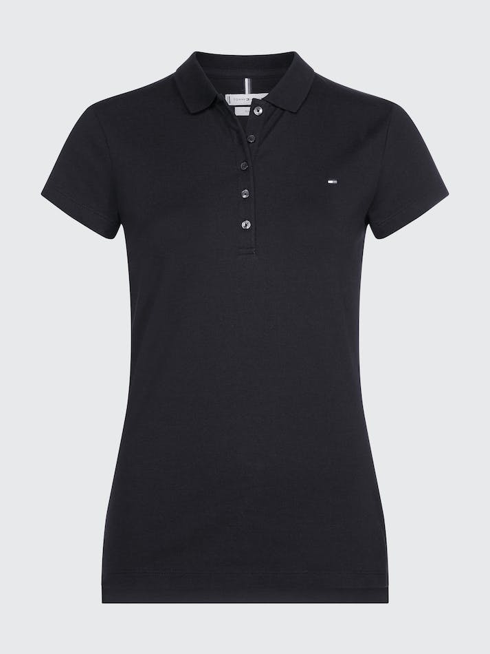 Tommy Hilfiger Heritage Slim Fit Polo Women's Polo Shirts Black | Vl2XrYcG4pkT