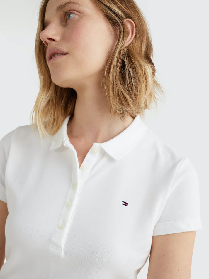 Tommy Hilfiger Heritage Slim Fit Polo Women's Polo Shirts White | u15dc9XDDhgz