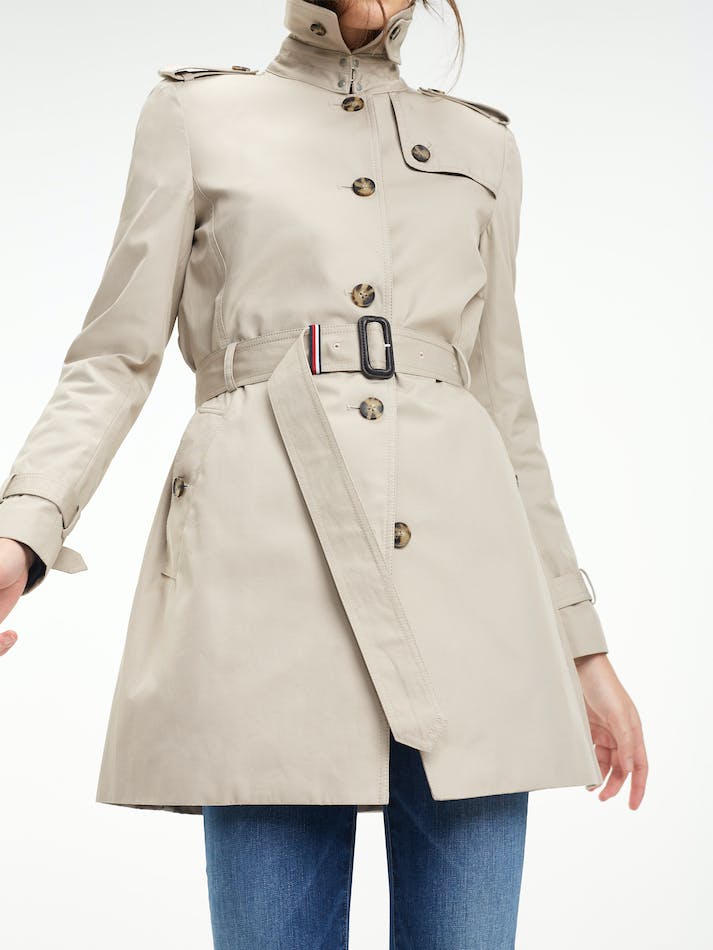 Tommy Hilfiger Heritage Trench Women\'s Coats Grey Brown | B2IfhGIGrr3L