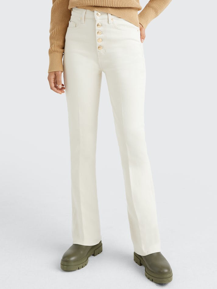 Tommy Hilfiger High Rise Bootcut Women's Jeans White | IjSNyt9VlbV0