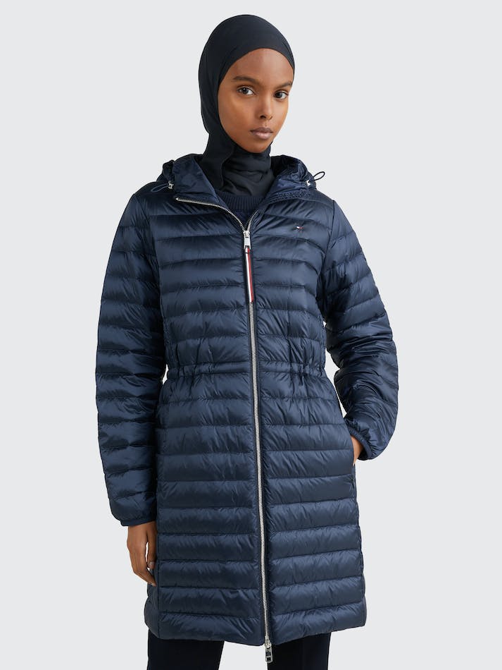 Tommy Hilfiger Hooded Quilted Down Women's Coats Blue | Kqn2mdvo1oPO