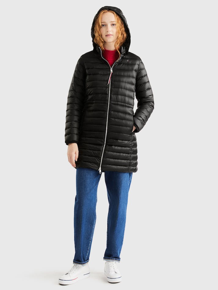 Tommy Hilfiger Hooded Quilted Down Women's Coats Black | Nll3y4zKPXSs