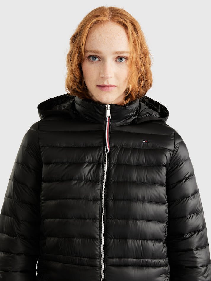 Tommy Hilfiger Hooded Quilted Down Women's Coats Black | Nll3y4zKPXSs