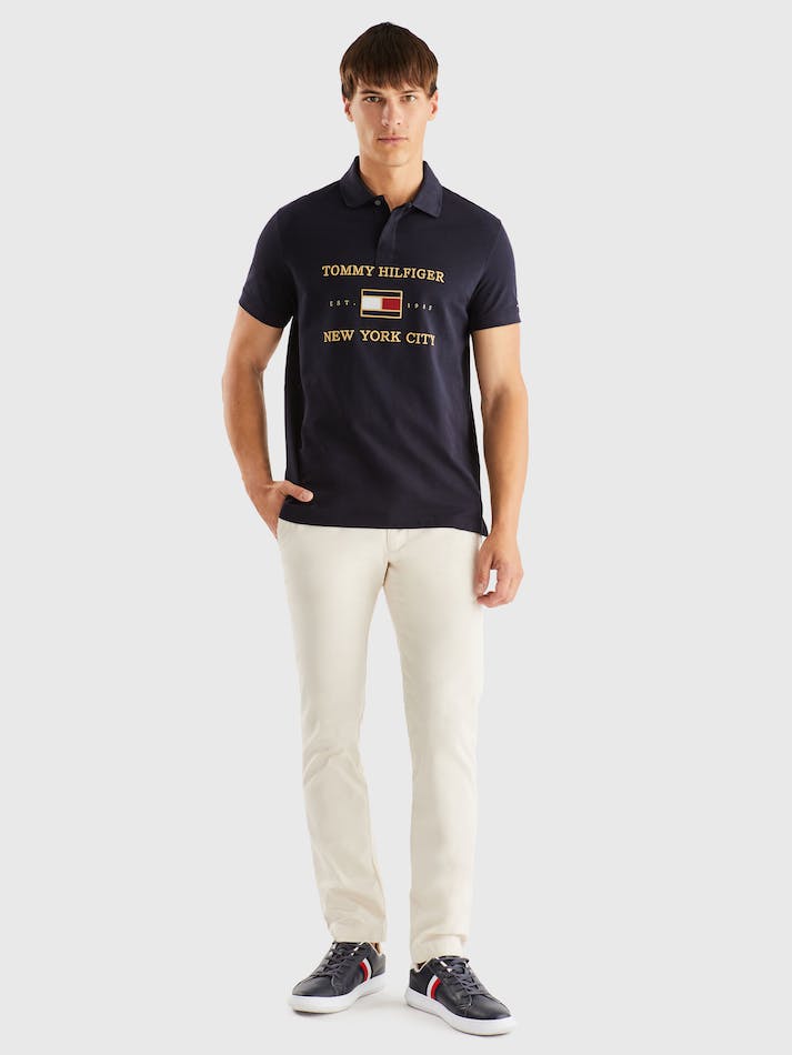 Tommy Hilfiger Icon Men's Polo Shirts Blue | ED8KblLBeCHq