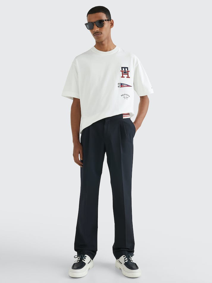 Tommy Hilfiger Icons Archive Fit Logo Men's T Shirts White | XQWArfXDmTJQ