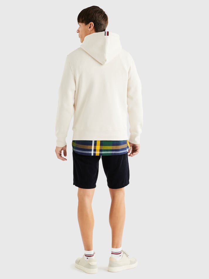 Tommy Hilfiger Icons Monogram Casual Fit Men's Hoodie White | p7vCMQ1MPHpK