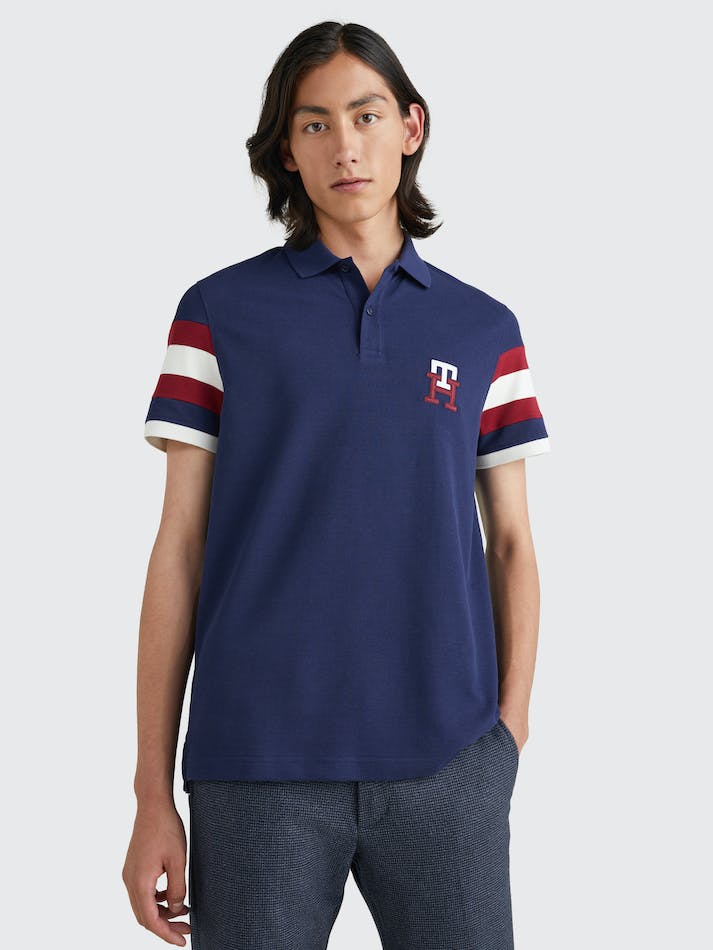 Tommy Hilfiger Icons Monogram Signature Regular Fit Men's Polo Shirts Navy | Ko68M6on40Ia