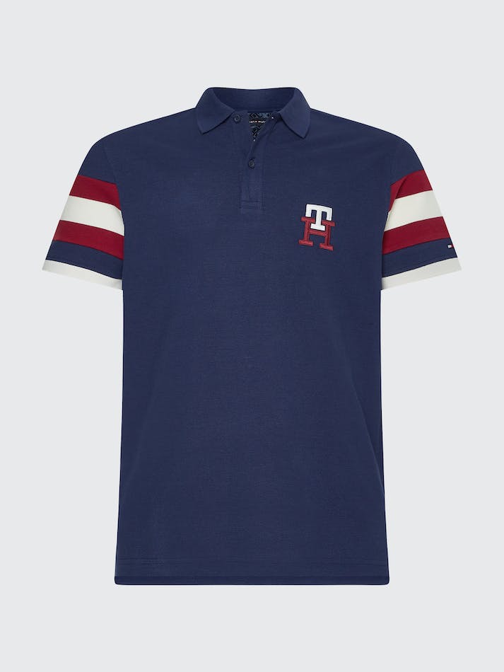 Tommy Hilfiger Icons Monogram Signature Regular Fit Men's Polo Shirts Navy | Ko68M6on40Ia