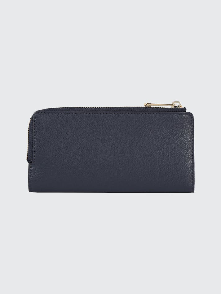 Tommy Hilfiger Large Zip-Around Monogram Women's Wallets Blue | iIysZQFgApZe