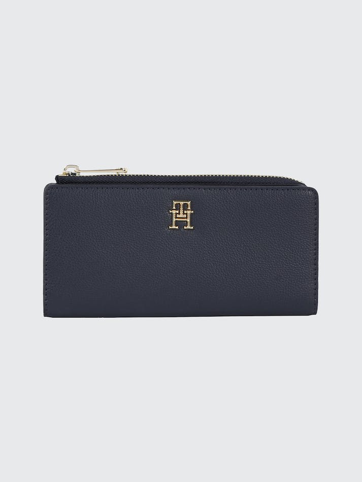 Tommy Hilfiger Large Zip-Around Monogram Women\'s Wallets Blue | iIysZQFgApZe