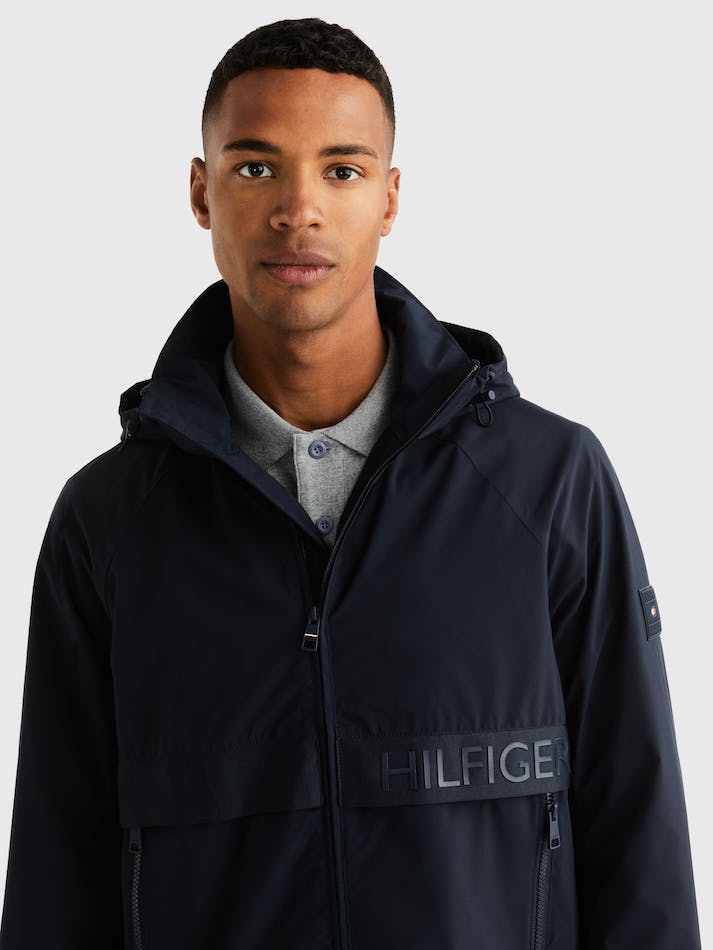 Tommy Hilfiger Lightweight Hooded Men's Jackets Blue | tqiAbXyV5YYK