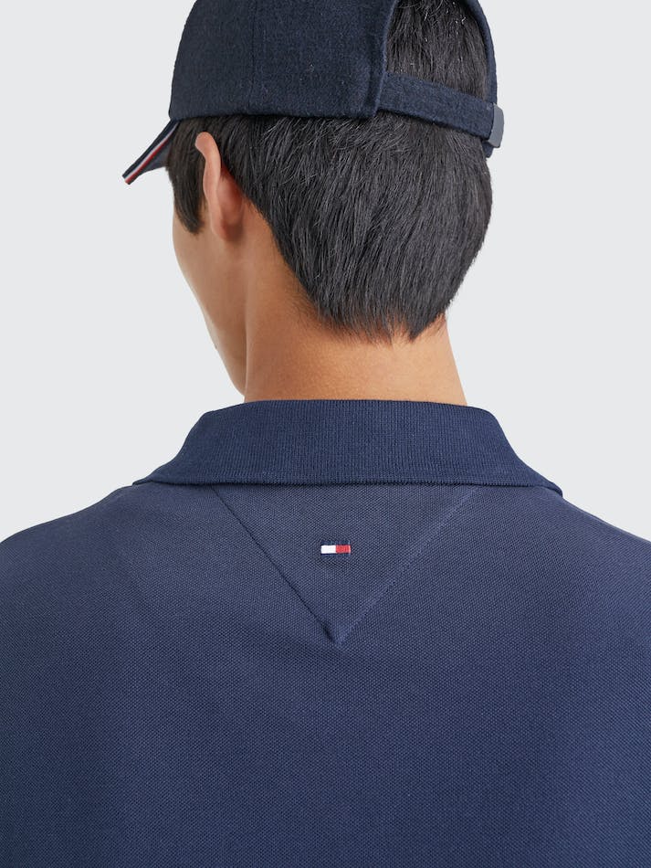 Tommy Hilfiger Logo Embroidery Regular Fit Men's Polo Shirts Blue | bhZLdxSYACPo