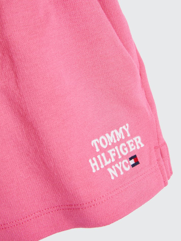 Tommy Hilfiger Logo Embroidery Sweat Kids' Shorts Pink | BlN6HkPXGOym