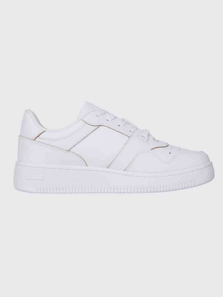 Tommy Hilfiger Logo Leather Basket Men's Sneakers White | 0HQLOq5boNxw