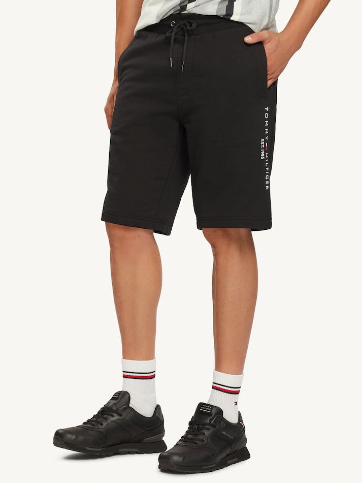 Tommy Hilfiger Logo Men\'s Shorts Black | 1TwAEcr66AFo