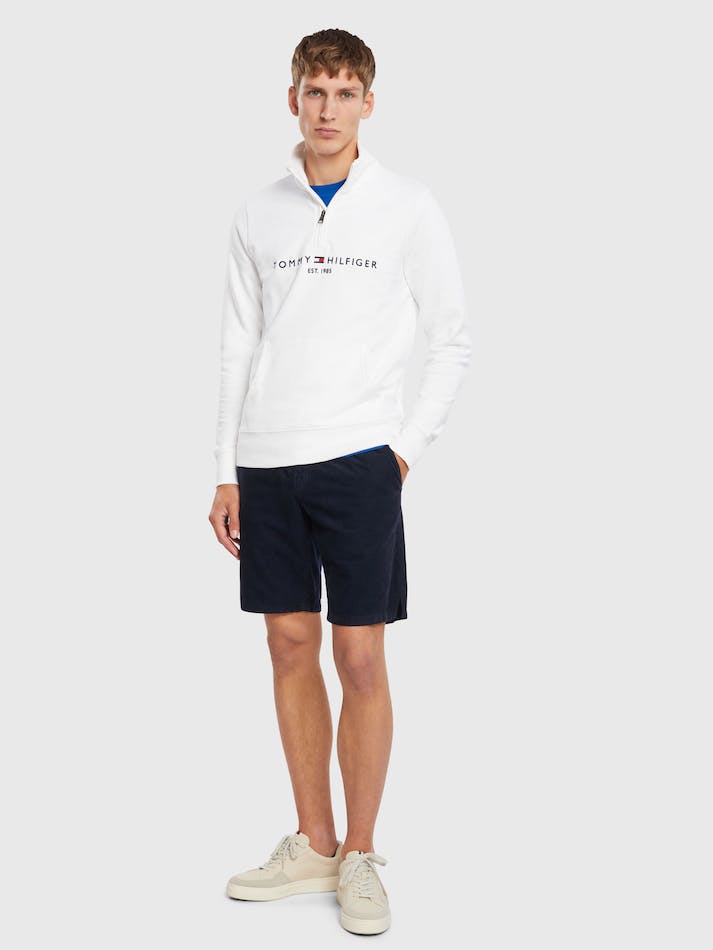 Tommy Hilfiger Logo Mockneck Men's Jumpers White | ghX8CczKQ8KB