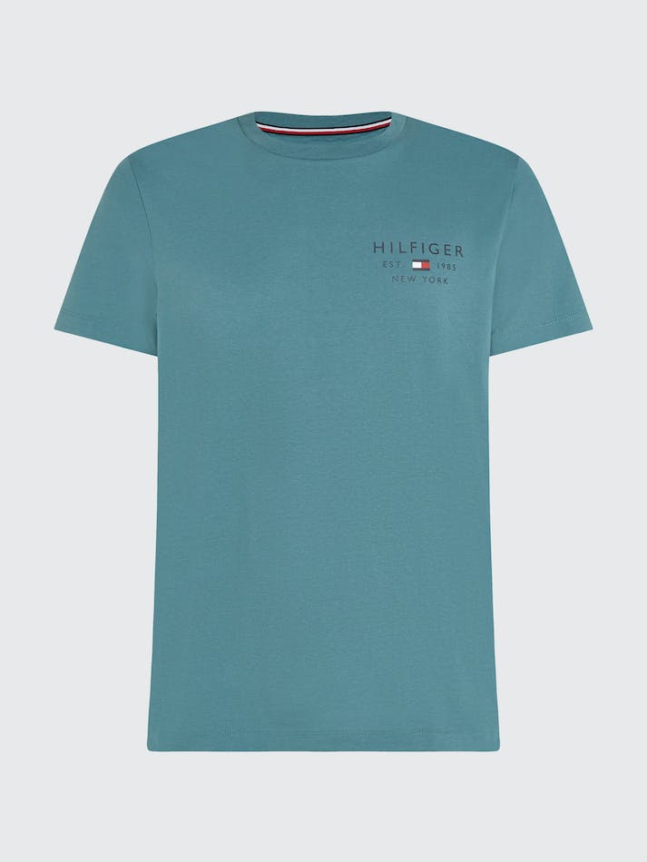 Tommy Hilfiger Logo Slim Fit Men's T Shirts Green | OnTBdCkQO3ci