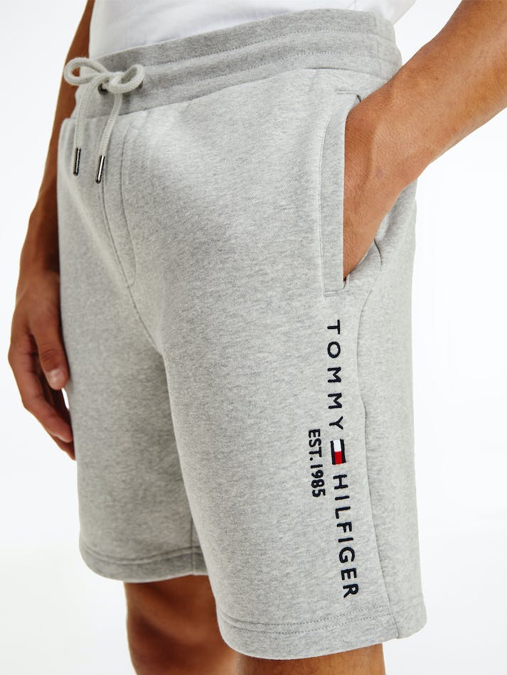 Tommy Hilfiger Logo Sweat Men's Shorts Light Grey | zW07zCvPisr9