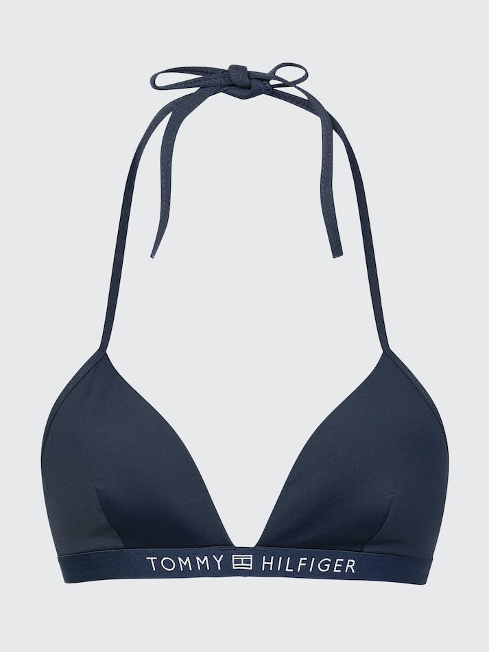 Tommy Hilfiger Logo Triangle Bikini Women's Swimwear Blue | aJd5bc8LXbyV