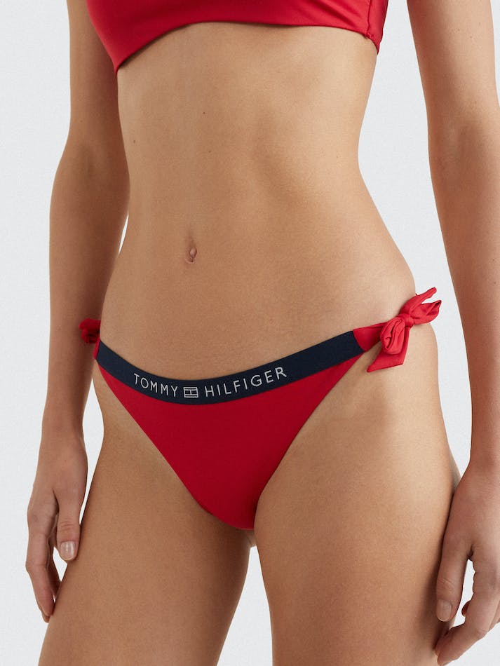 Tommy Hilfiger Logo Waistband Bikini Women's Swimwear Red | 3mKo6moMOdLe