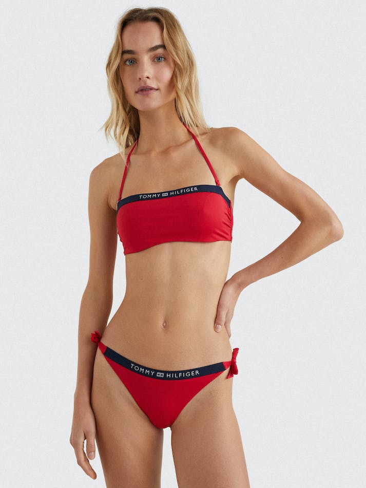 Tommy Hilfiger Logo Waistband Bikini Women\'s Swimwear Red | 3mKo6moMOdLe