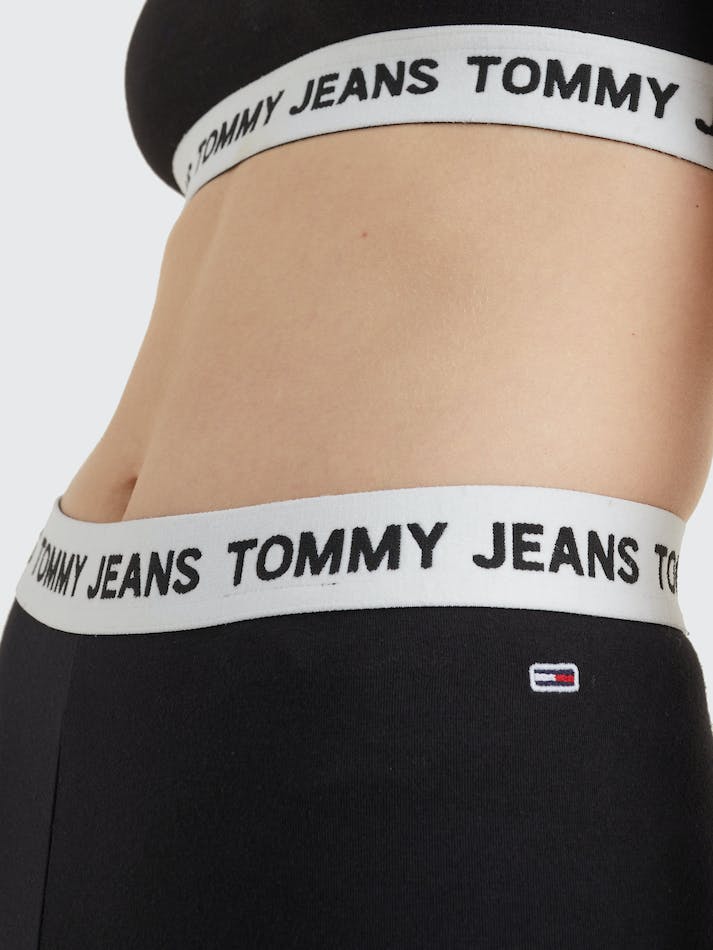 Tommy Jeans Logo Waistband Cycle Women's Shorts Black | m765xpczutiP