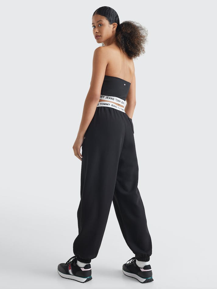 Tommy Jeans Logo Women's Sweatpants Black | 46KIEikiElqD