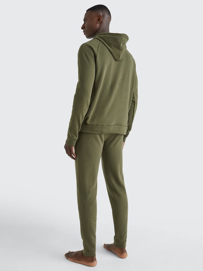 Tommy Hilfiger Lounge Logo Men's Hoodie Green | M5aidAfrQuUA