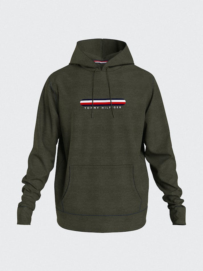 Tommy Hilfiger Lounge Logo Men's Hoodie Green | M5aidAfrQuUA