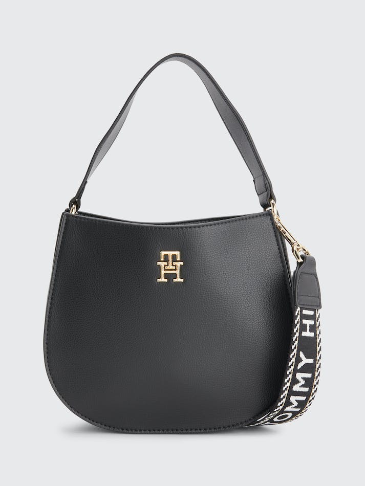 Tommy Hilfiger Medium Monogram Crossover Women\'s Bags Black | YABlE8vq3Bdo