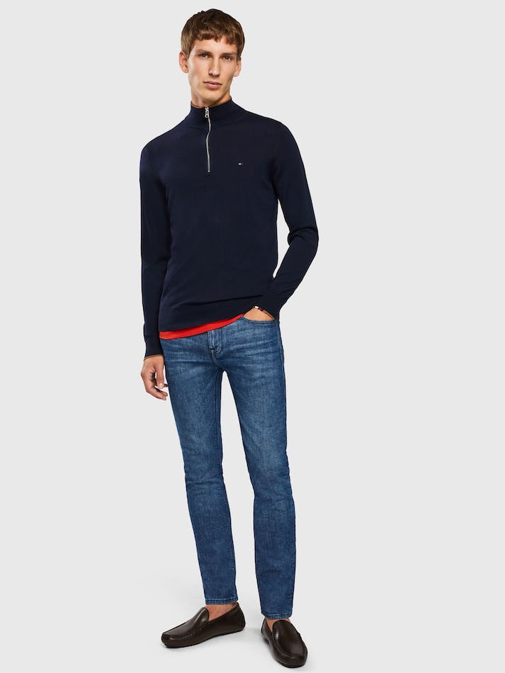 Tommy Hilfiger Merino Men's Sweater Blue | NPv4ffAlihbO