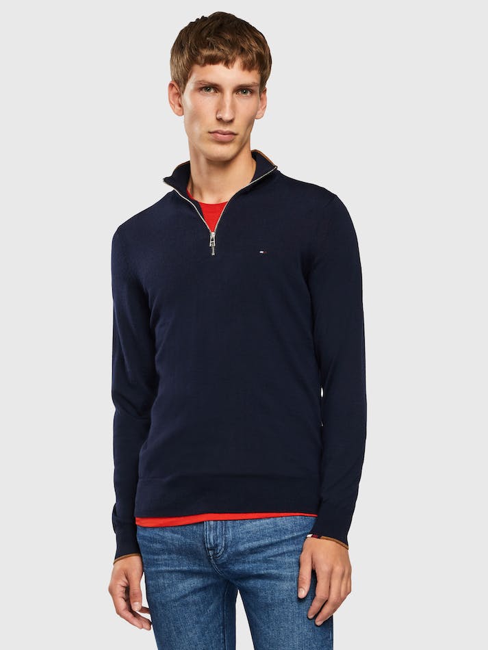 Tommy Hilfiger Merino Men\'s Sweater Blue | NPv4ffAlihbO