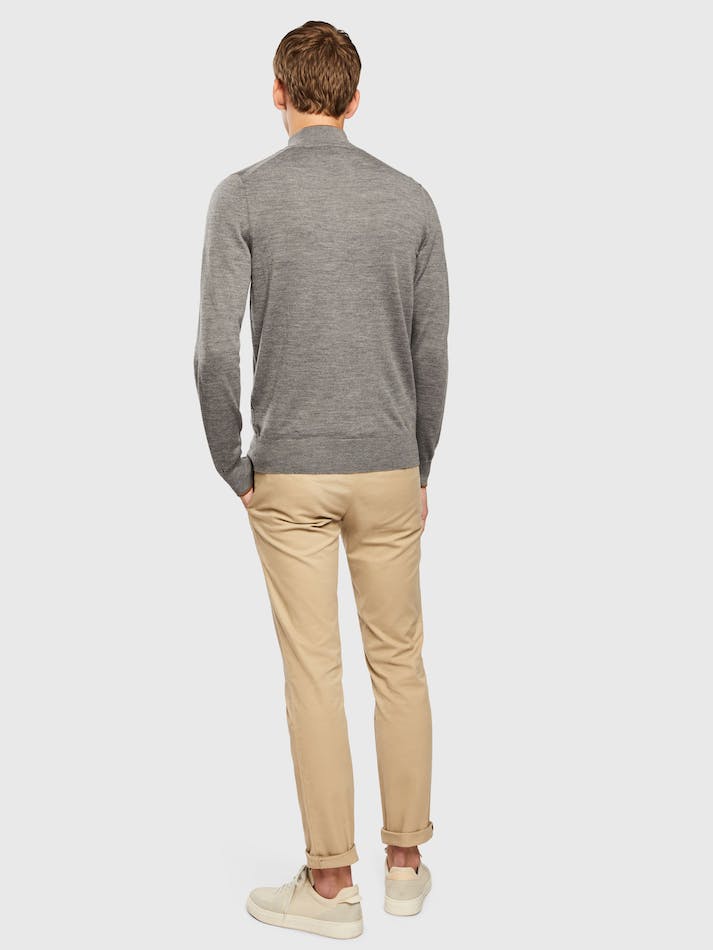 Tommy Hilfiger Merino Men's Sweater Grey | d5soLiGuaWpl