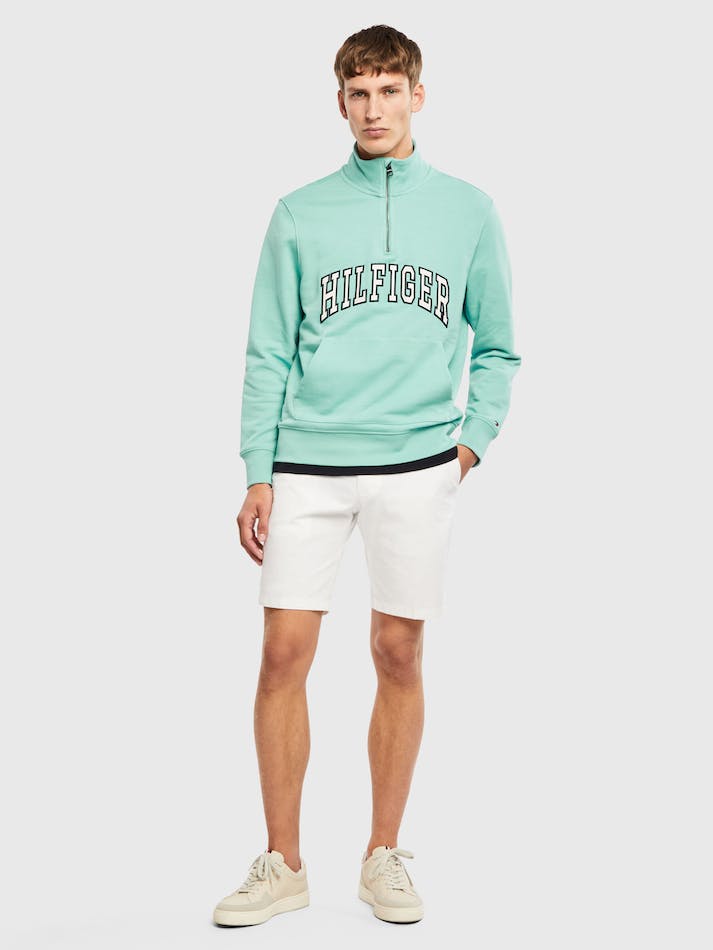 Tommy Hilfiger Mock Neck Men's Sweatshirt Green | apk0MleoYeNa