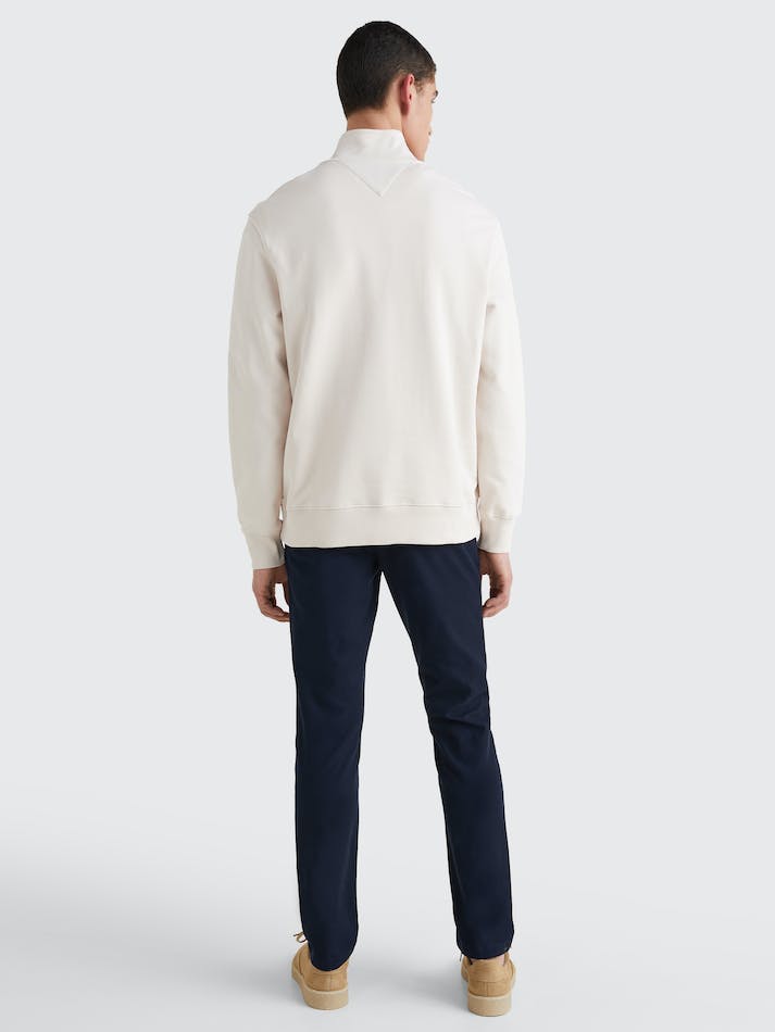 Tommy Hilfiger Mock Neck Men's Sweatshirt White | AKDghBGzVKtR