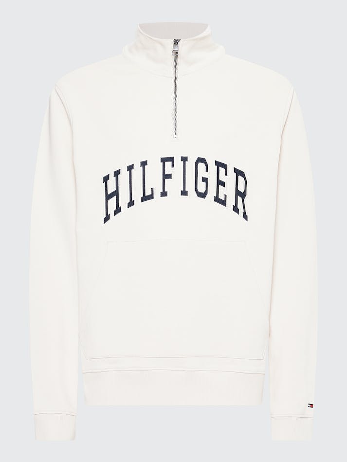 Tommy Hilfiger Mock Neck Men's Sweatshirt White | AKDghBGzVKtR