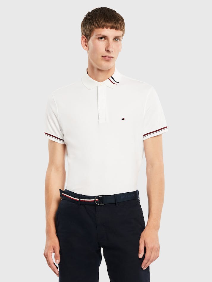 Tommy Hilfiger Modal Men\'s Polo Shirts White | RiuhPr6HPgoV